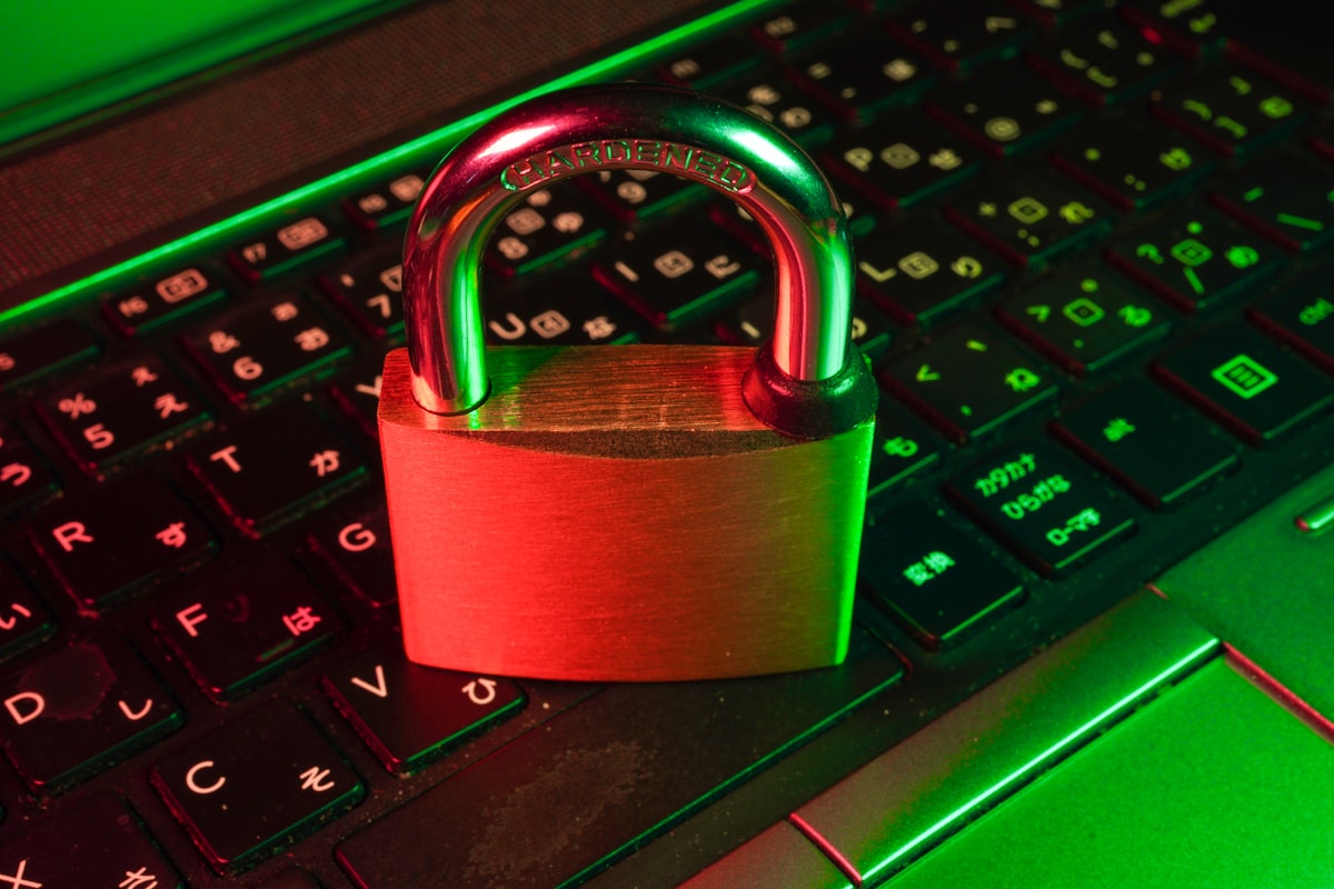 Padlock representing cybersecurity